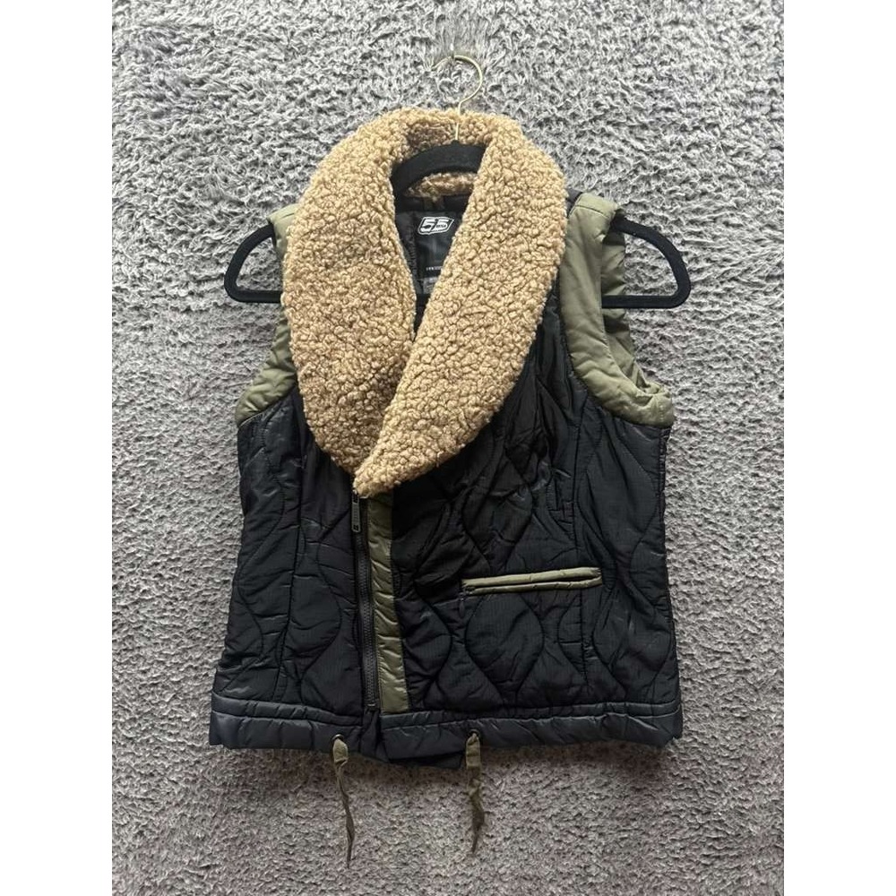 NWT 55DSL Quilted Sleeveless Full-Zip Junder‎ Vest Jacket Multicolor Women's L